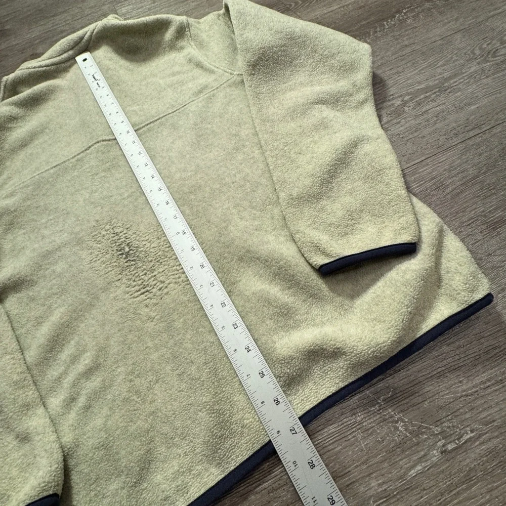 Patagonia Synchilla Sweater Mens Small Oat Beige Fleece Snap Pocket Pullover
